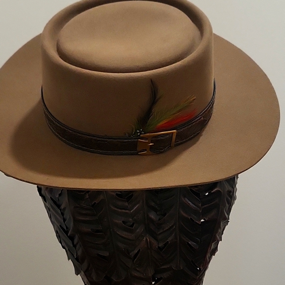 Vintage Stetson 4X Beaver Revenger Gambler Brown Hat Size 7 - Picture 2 of 5
